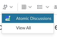 Using the Apps Icon to access Atomic Discussions