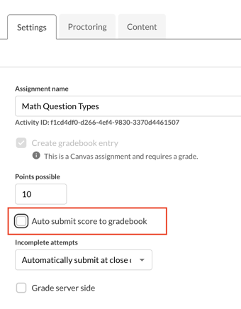 Auto submit score option
