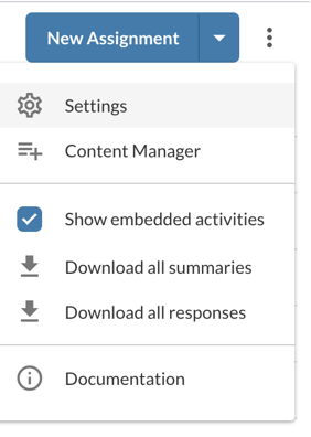 The Atomic Assessments three-dot menu where Content Manager can be accessed